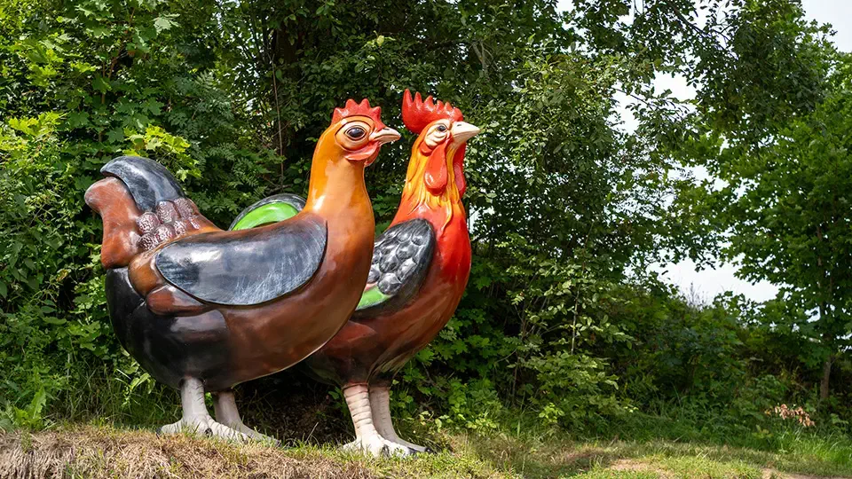 Kaszubski Park Gigantów we wsi Strysza Buda na Kaszubach.