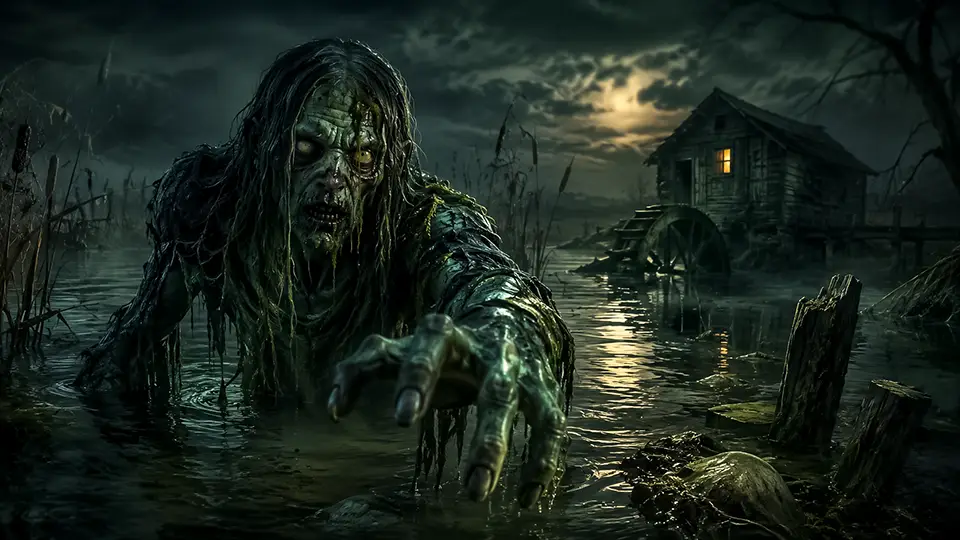 Utopiec słowiański demon mokradeł AI.