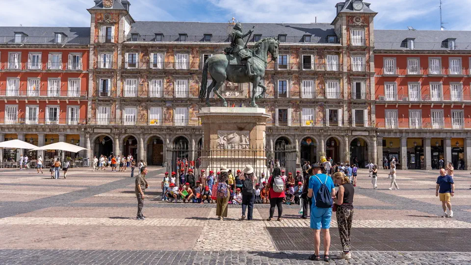 Plac Plaza Mayor w Madrycie.